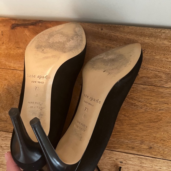 Kate Spade black suede heels - Picture 4 of 5